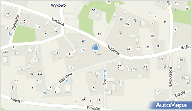 Wykowo, Rzeczna, 2, mapa Wykowo