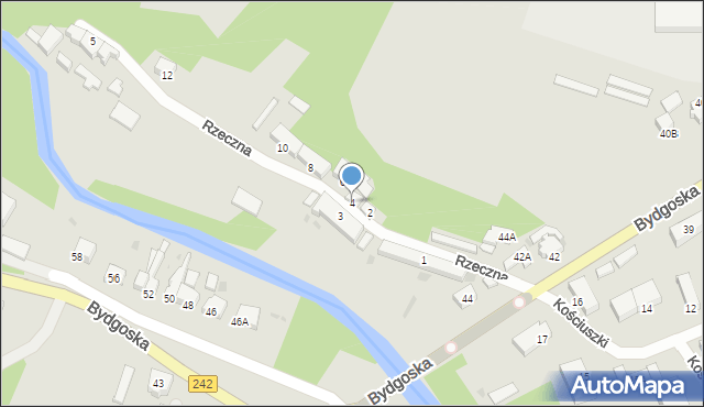 Wyrzysk, Rzeczna, 4, mapa Wyrzysk