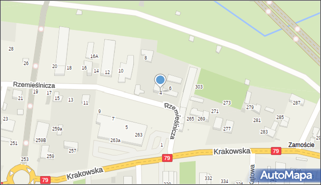 Zabierzów, Rzemieślnicza, 4, mapa Zabierzów