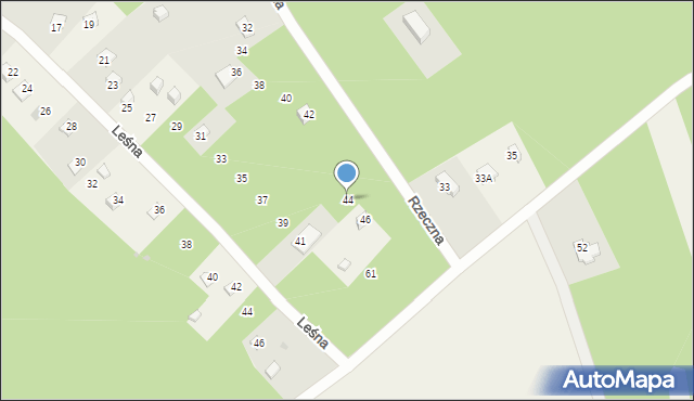 Zaborze, Rzeczna, 44, mapa Zaborze