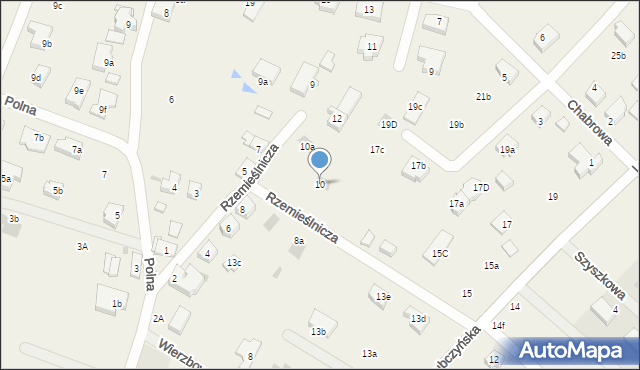 Załom, Rzemieślnicza, 10, mapa Załom