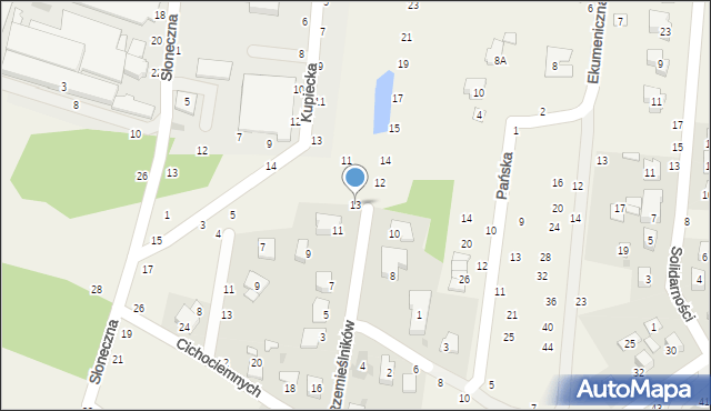 Zbylitowska Góra, Rzemieślników, 13, mapa Zbylitowska Góra