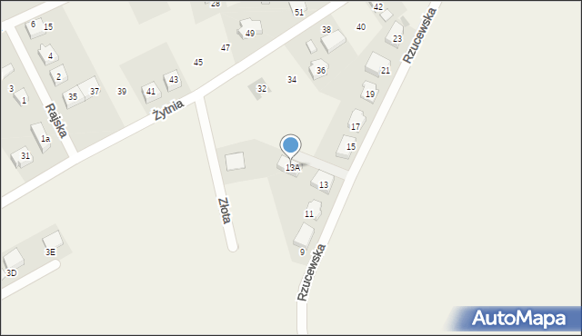 Żelistrzewo, Rzucewska, 13A, mapa Żelistrzewo