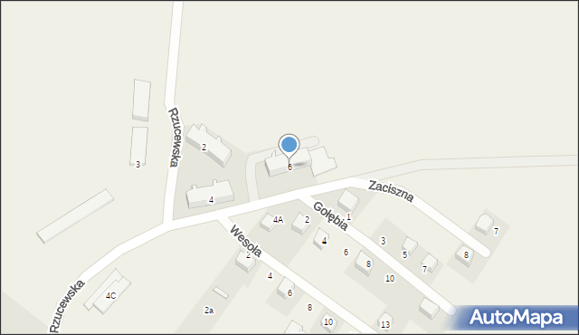 Żelistrzewo, Rzucewska, 6, mapa Żelistrzewo