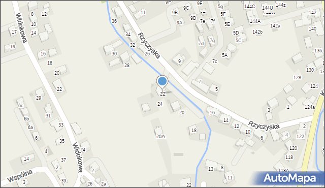 Zielonki, Rzyczyska, 22, mapa Zielonki