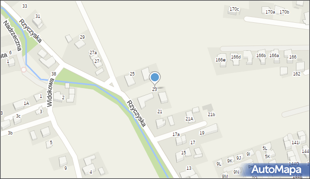 Zielonki, Rzyczyska, 23, mapa Zielonki