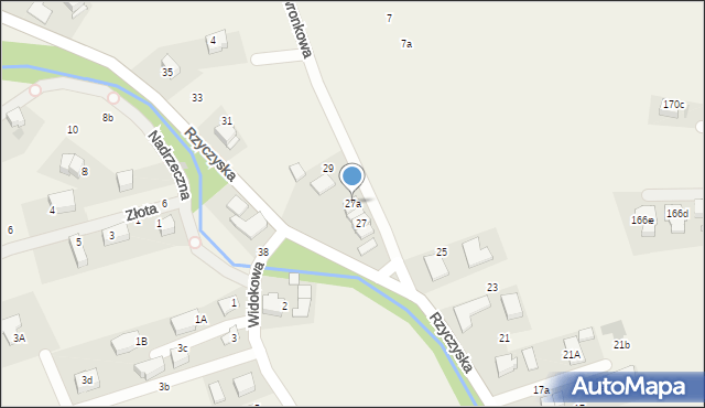 Zielonki, Rzyczyska, 27a, mapa Zielonki