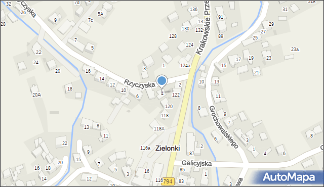 Zielonki, Rzyczyska, 4, mapa Zielonki