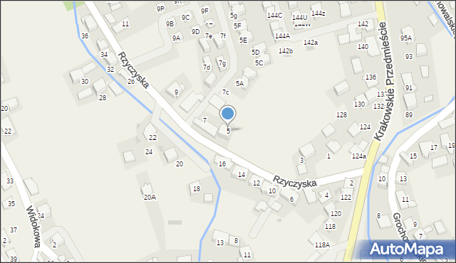Zielonki, Rzyczyska, 5, mapa Zielonki