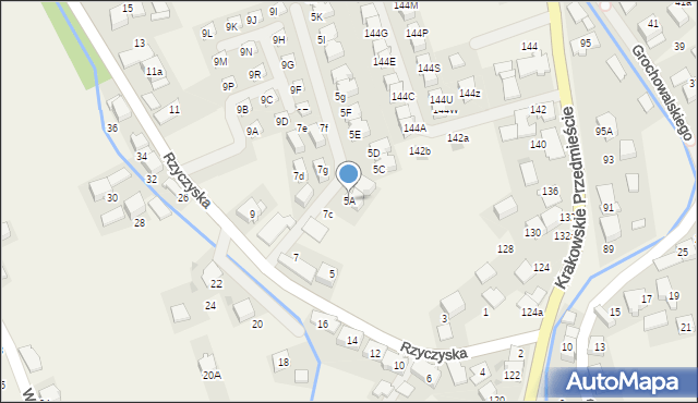 Zielonki, Rzyczyska, 5A, mapa Zielonki