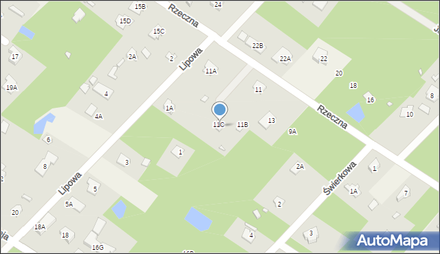 Złotokłos, Rzeczna, 15A, mapa Złotokłos