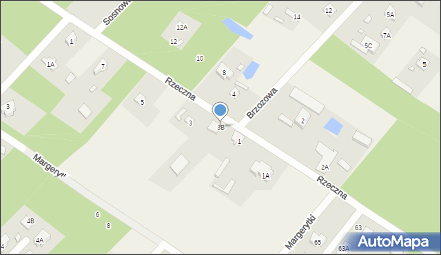 Złotokłos, Rzeczna, 3B, mapa Złotokłos