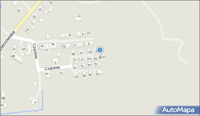 Niepołomice, s. Czackiej Elżbiety, 5F, mapa Niepołomice