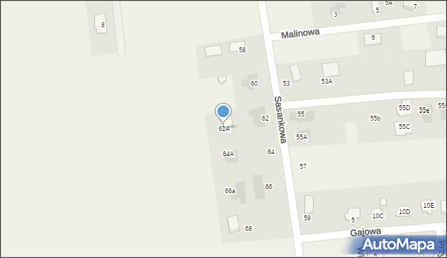 Abramowice Prywatne, Sasankowa, 62A, mapa Abramowice Prywatne
