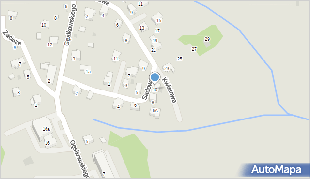 Alwernia, Sadowa, 10, mapa Alwernia