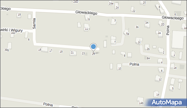 Andrychów, Sarnia, 25, mapa Andrychów