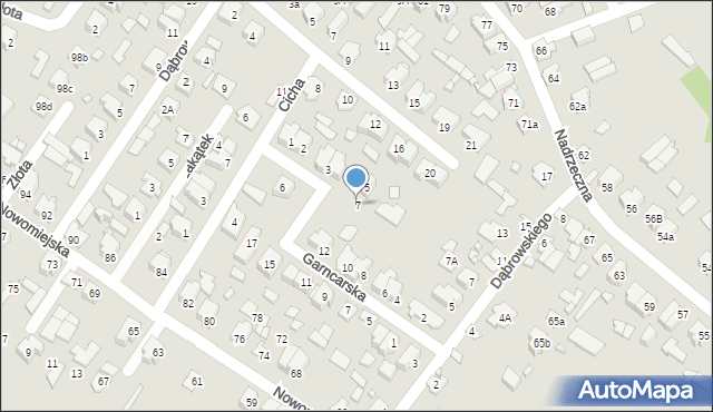 Augustów, Sadowa, 7, mapa Augustów