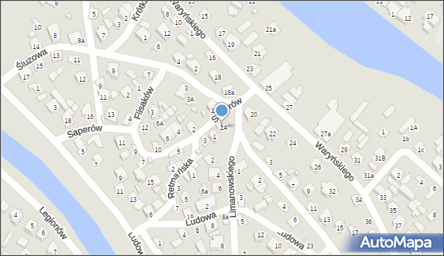 Augustów, Saperów, 1a, mapa Augustów