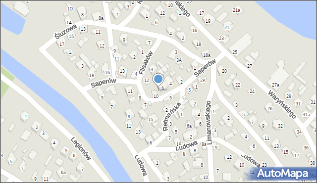 Augustów, Saperów, 8, mapa Augustów