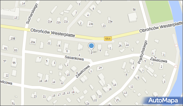 Augustów, Sasankowa, 2, mapa Augustów