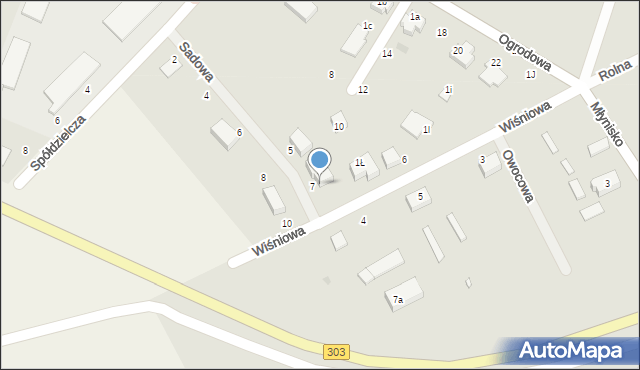 Babimost, Sadowa, 7, mapa Babimost