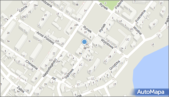 Barlinek, Sądowa, 9B, mapa Barlinek