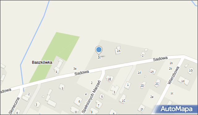 Baszkówka, Sadowa, 2c, mapa Baszkówka