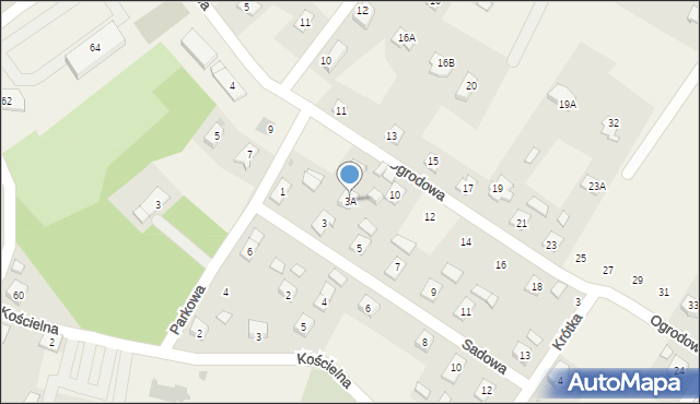 Besko, Sadowa, 3A, mapa Besko