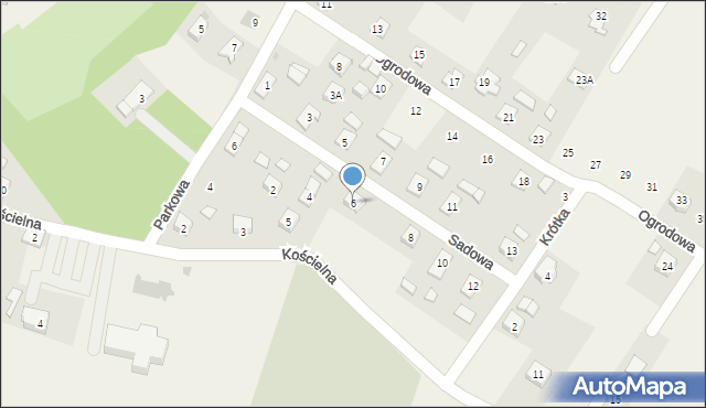 Besko, Sadowa, 6, mapa Besko