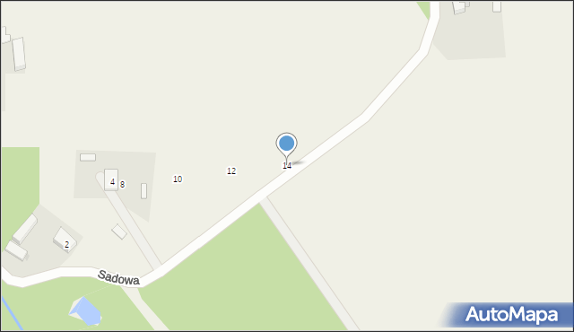 Biała, Sadowa, 14, mapa Biała