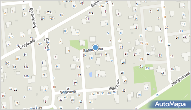 Biała Podlaska, Sasankowa, 6, mapa Białej Podlaskiej