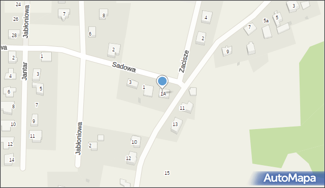 Bielkówko, Sadowa, 1A, mapa Bielkówko