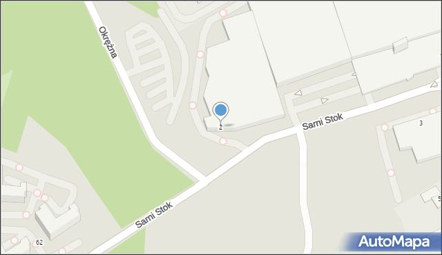 Bielsko-Biała, Sarni Stok, 2, mapa Bielsko-Białej