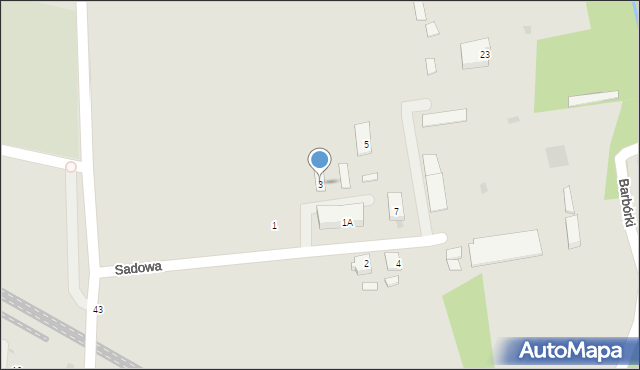 Bieruń, Sadowa, 3, mapa Bieruń
