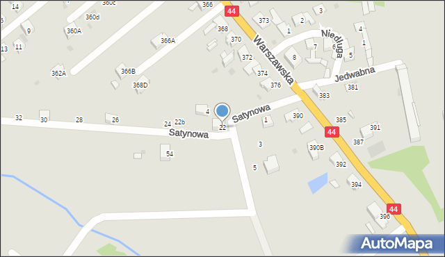 Bieruń, Satynowa, 22, mapa Bieruń