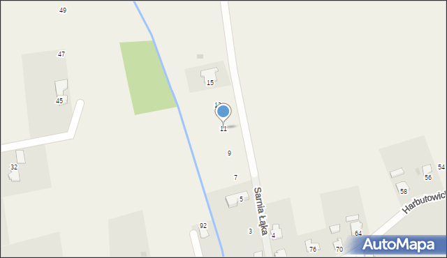 Bładnice Dolne, Sarnia Łąka, 11, mapa Bładnice Dolne