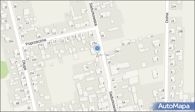 Błędów, Sadurkowska, 11, mapa Błędów