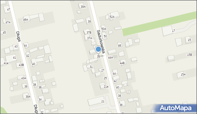 Błędów, Sadurkowska, 33, mapa Błędów