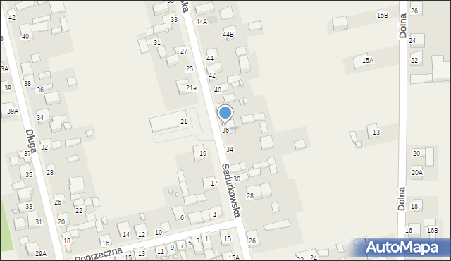 Błędów, Sadurkowska, 36, mapa Błędów