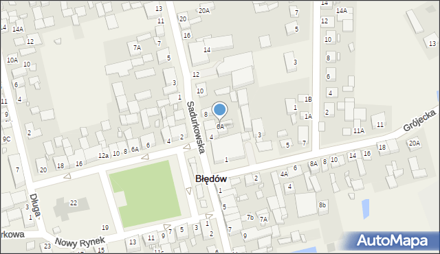 Błędów, Sadurkowska, 6A, mapa Błędów