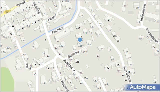 Bochnia, Sądecka, 14b, mapa Bochni
