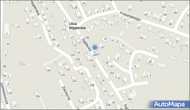 Bochnia, Sądecka, 24A, mapa Bochni