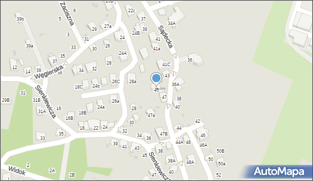 Bochnia, Sądecka, 45, mapa Bochni