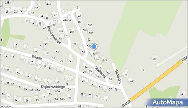 Bochnia, Sądecka, 60, mapa Bochni