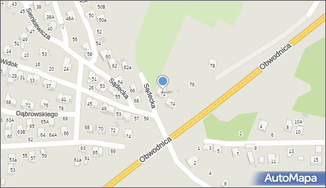 Bochnia, Sądecka, 72, mapa Bochni