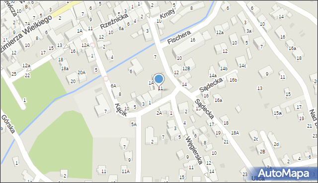 Bochnia, Sądecka, 9, mapa Bochni