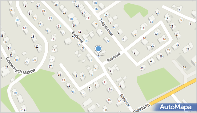 Bolesławiec, Sadowa, 6, mapa Bolesławca