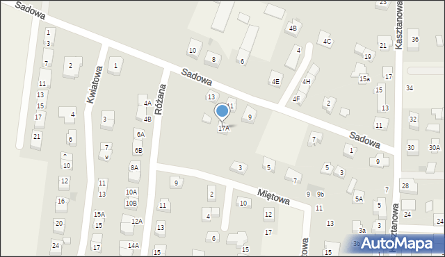 Borkowo, Sadowa, 17A, mapa Borkowo