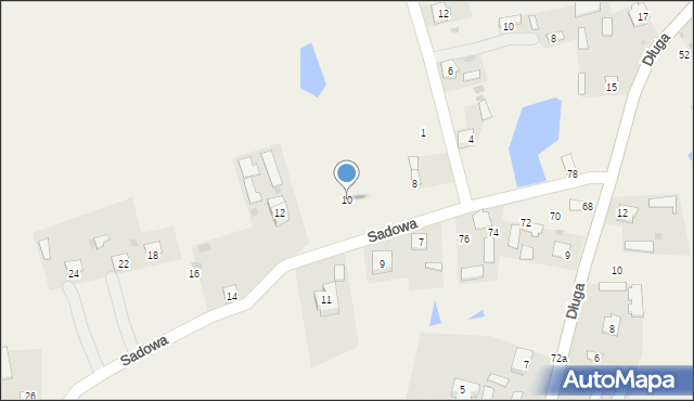 Brzeźno, Sadowa, 10, mapa Brzeźno