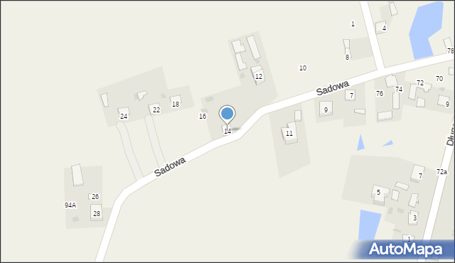 Brzeźno, Sadowa, 14, mapa Brzeźno